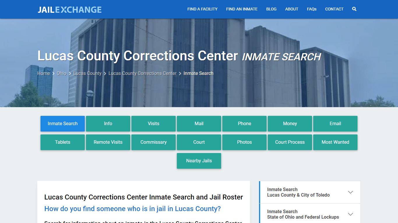 Lucas County Corrections Center Inmate Search - Jail Exchange