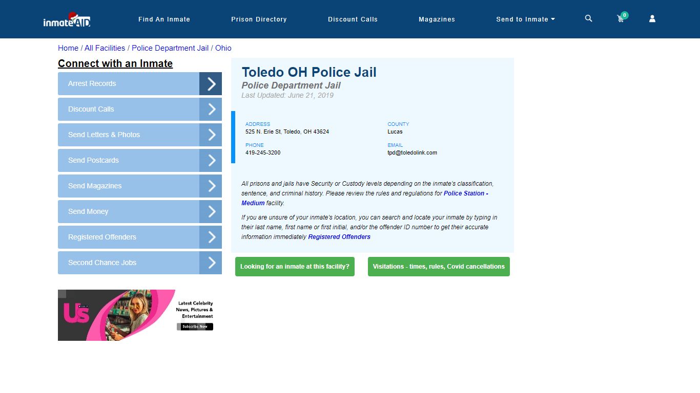 Toledo OH Police Jail & Inmate Search - Toledo, OH